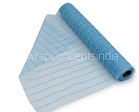 Net Roll Self Stripes - Blue
