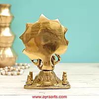 Adiyogi Lord Shiva As Dakshinamurthy ThasnaMurthi Brass Idol - 6.5 Inch Height