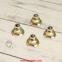 Brass Round Wick Holder for Deepam Lavanga Cotton Wick Holder For Pooja - Set of 4 - Perfect for Diya Lighting