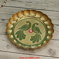 Brass Peacock Design Eitching Plate - Size 8