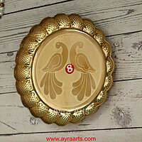 Brass Peacock Design Eitching Plate - Size 8