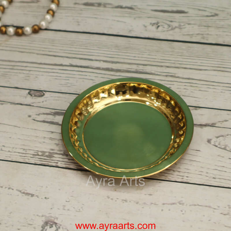 Brass Sargam Plate for Pooja Size 3 - 4 Inch Length