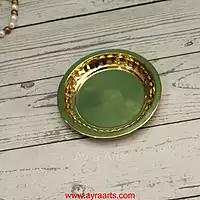 Brass Sargam Plate for Pooja Size 3 - 4 Inch Length