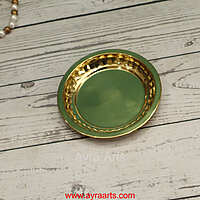 Brass Sargam Plate for Pooja Size 3 - 4 Inch Length