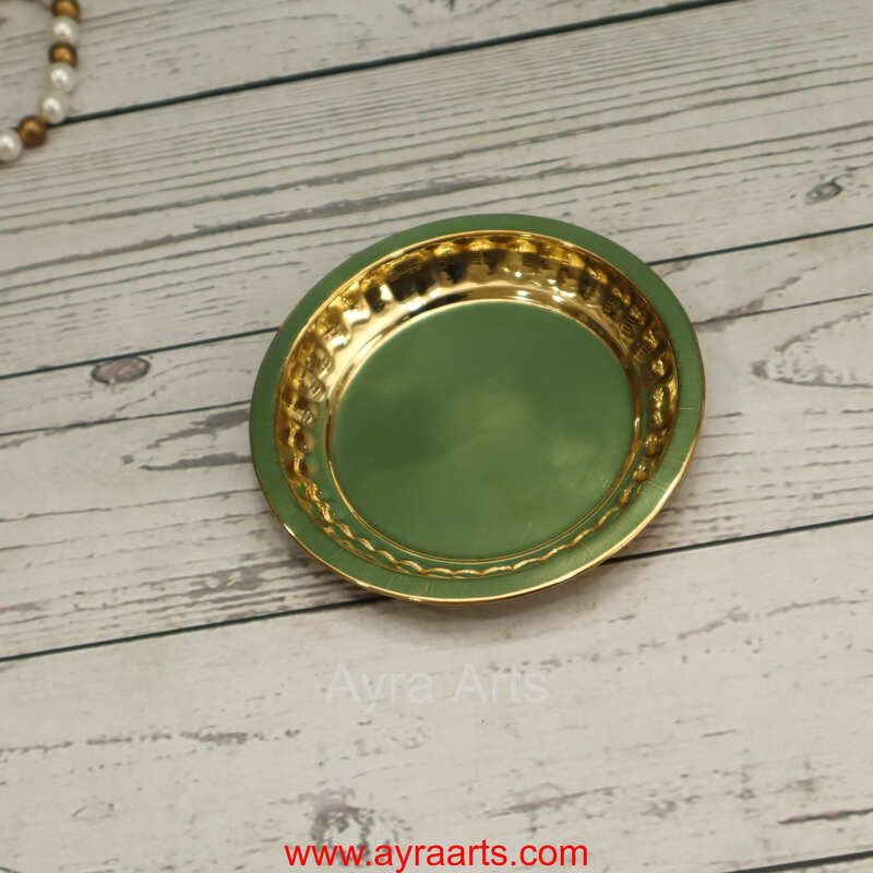 Brass Sargam Plate for Pooja Size 3 - 4 Inch Length