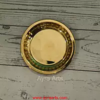 Brass Sargam Plate for Pooja Size 3 - 4 Inch Length