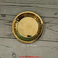 Brass Sargam Plate for Pooja Size 3 - 4 Inch Length
