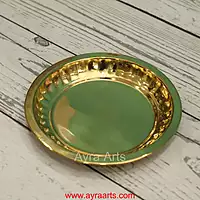 Brass Sargam Plate for Pooja Size 3 - 4 Inch Length