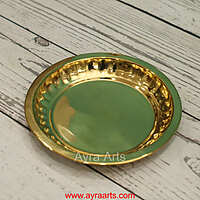 Brass Sargam Plate for Pooja Size 3 - 4 Inch Length