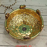 Brass Elephant Urli - 8.5 Inch Length