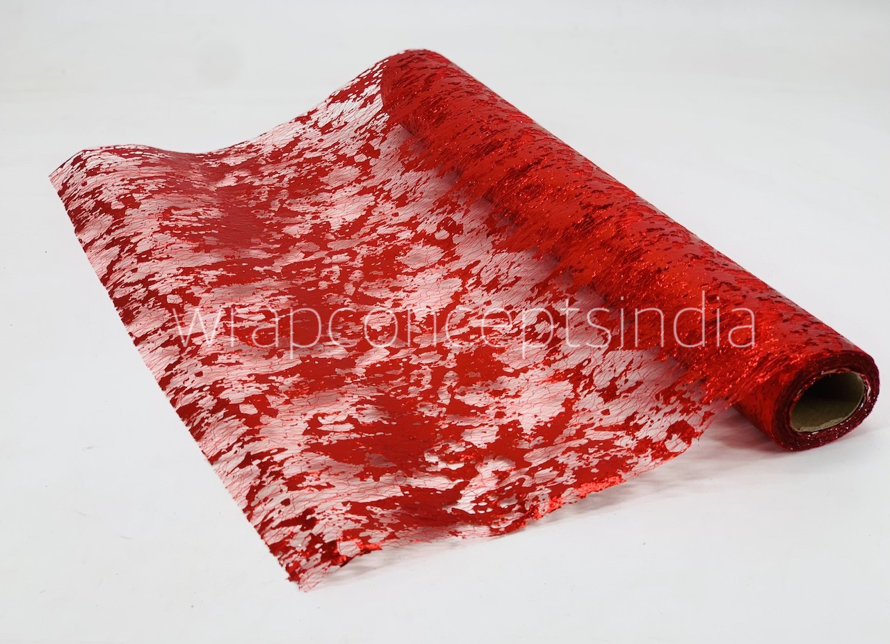 Red Foil Organza Roll