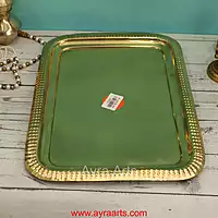 Brass Rectangle Tray - 14.5 Inch Length
