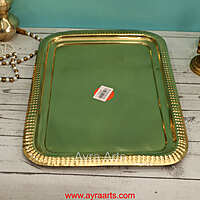 Brass Rectangle Tray - 14.5 Inch Length