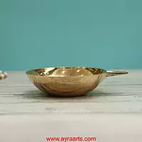 Brass Plain Agal Diya Deepam Vilakku - 2 Inch Length