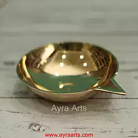 Brass Plain Agal Diya Deepam Vilakku - 2 Inch Length