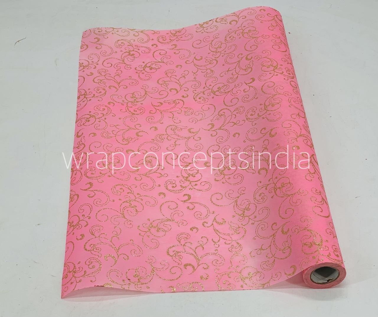 Pink with Gold Swirleys