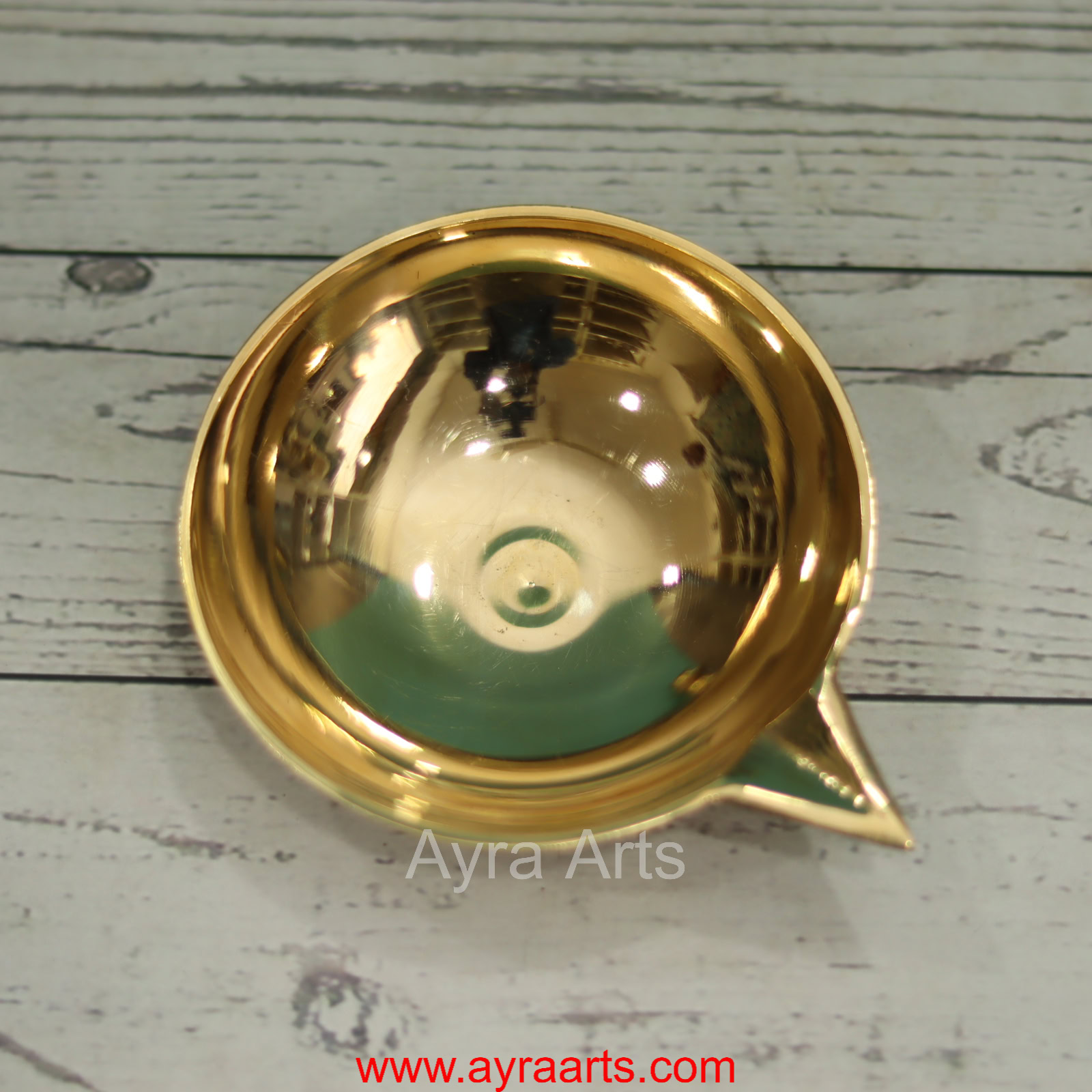 Brass Plain Agal Diya Deepam Vilakku - 5 Inch Length