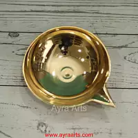 Brass Plain Agal Diya Deepam Vilakku - 2 Inch Length