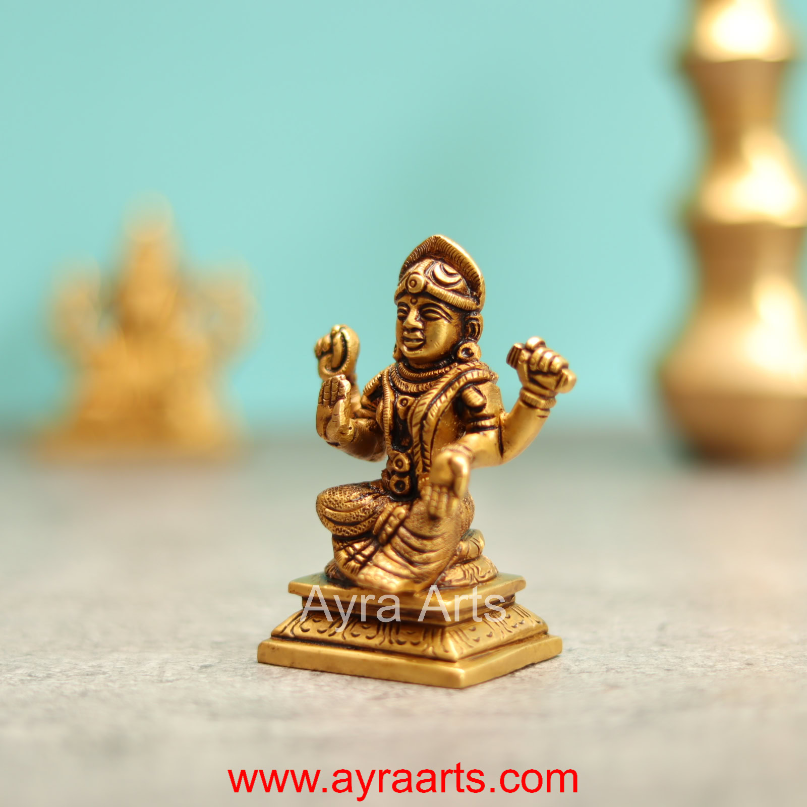Brass Balambigai Balambika Bala Tripura Sundari Idol - 3 inch Height