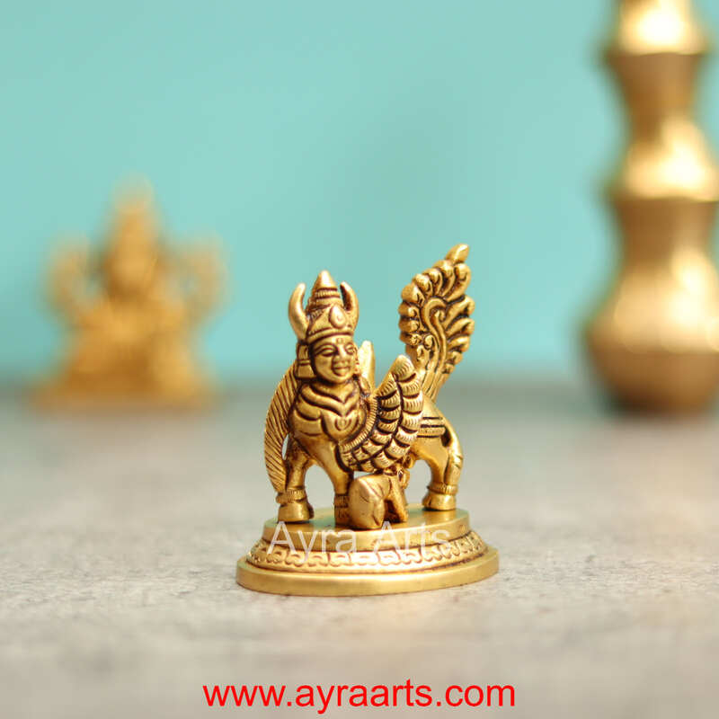 Brass Kamdhenu - 3 inch height