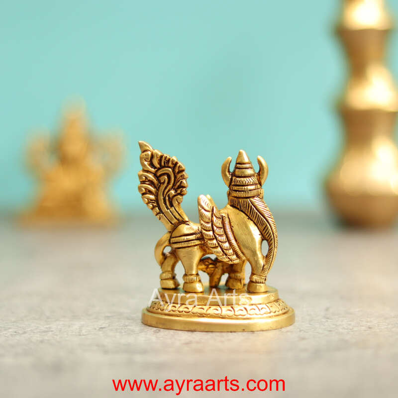 Brass Kamdhenu - 3 inch height