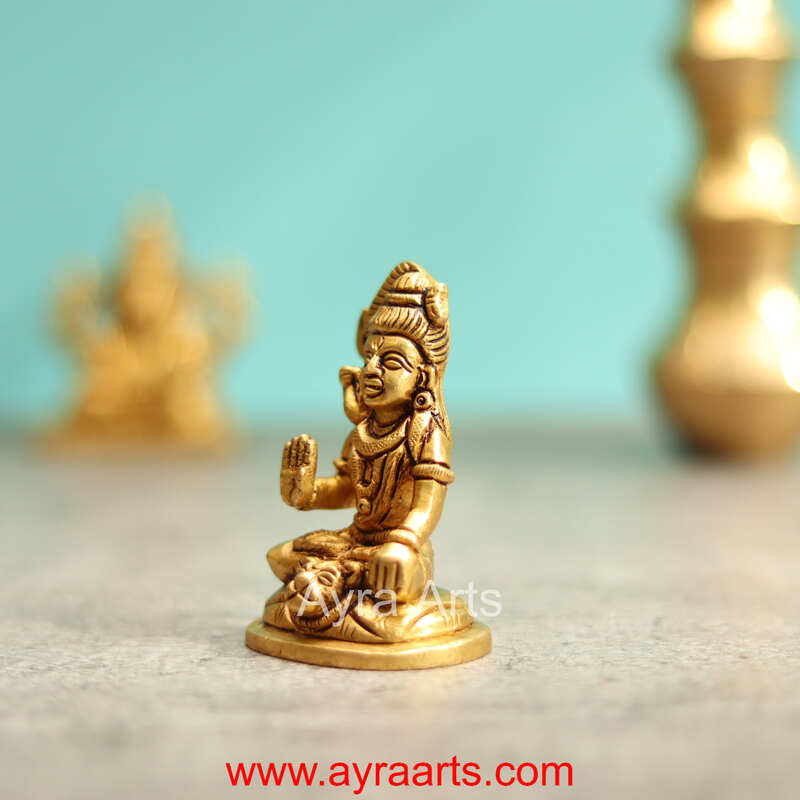 Brass Shiva Idol - 3 Inch Height