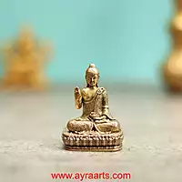 Premium Brass Buddha Idol - 2 Inch Height