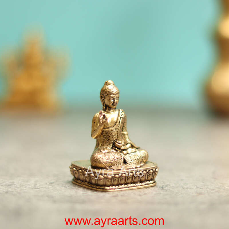 Premium Brass Buddha Idol - 2 Inch Height