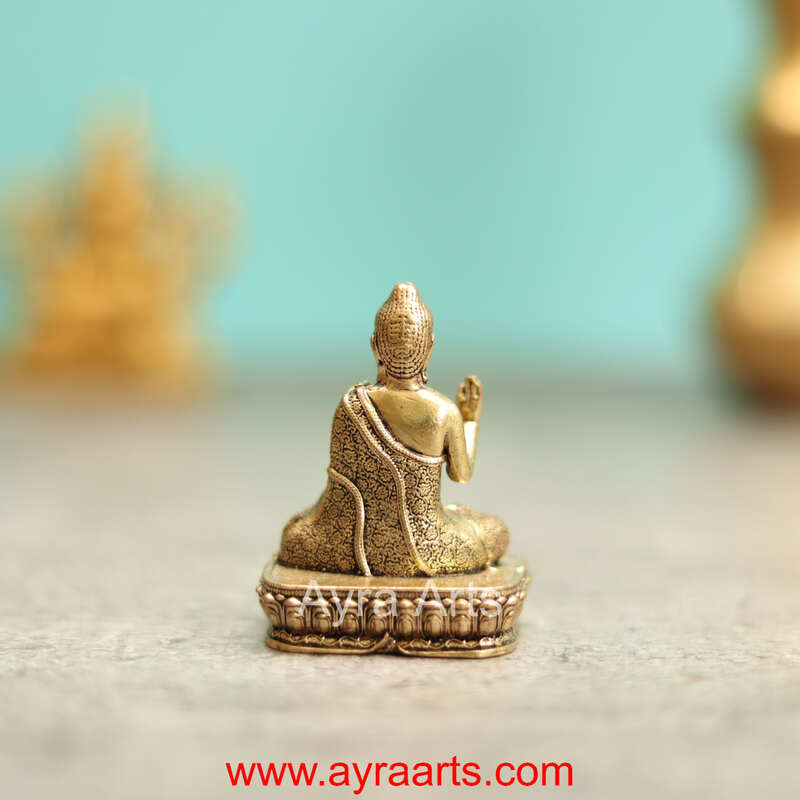 Premium Brass Buddha Idol - 2 Inch Height