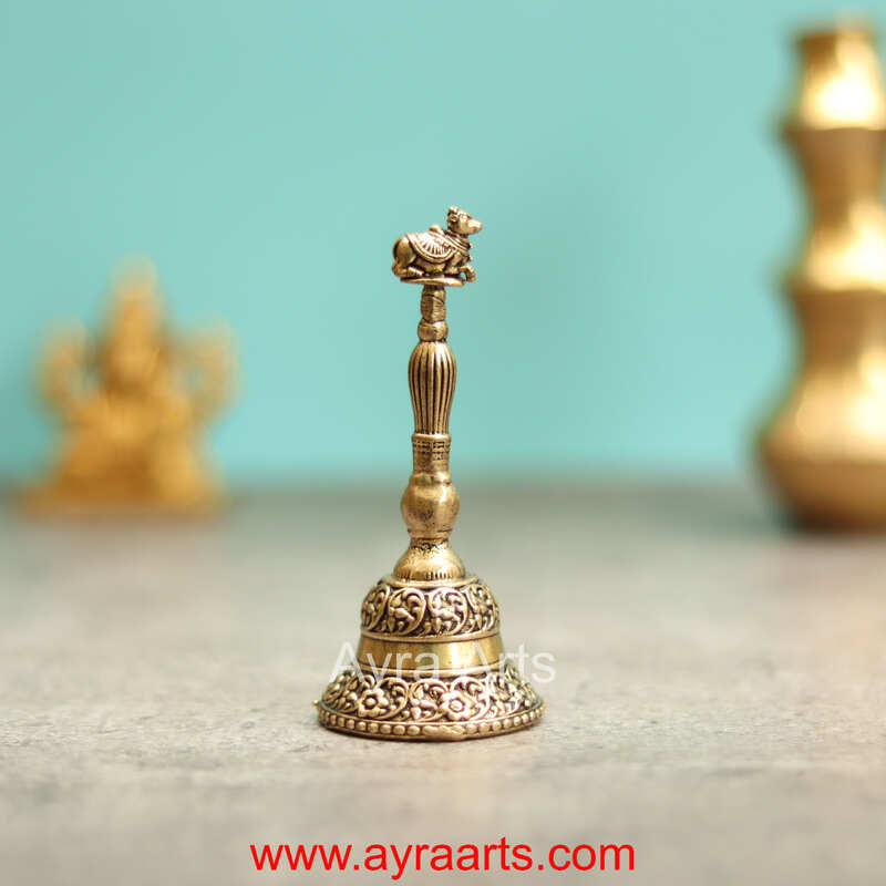 Premium Brass Nandi Bell - 4 Inch Height