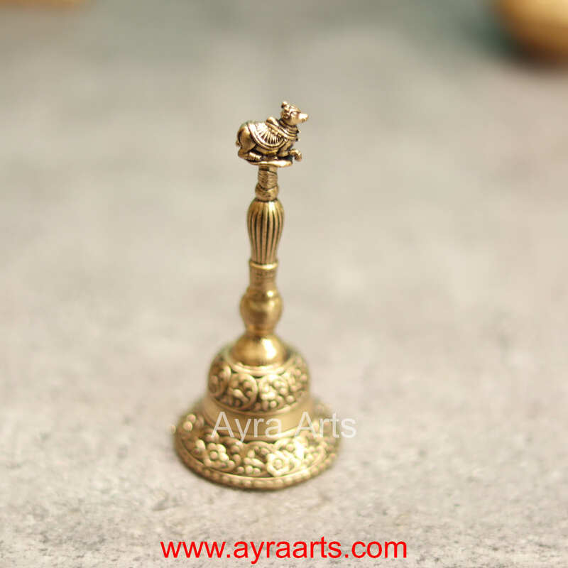 Premium Brass Nandi Bell - 4 Inch Height