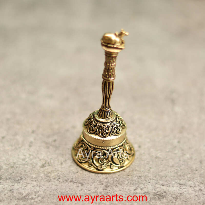 Premium Nandi Bell In Brass - 4 Inch Height