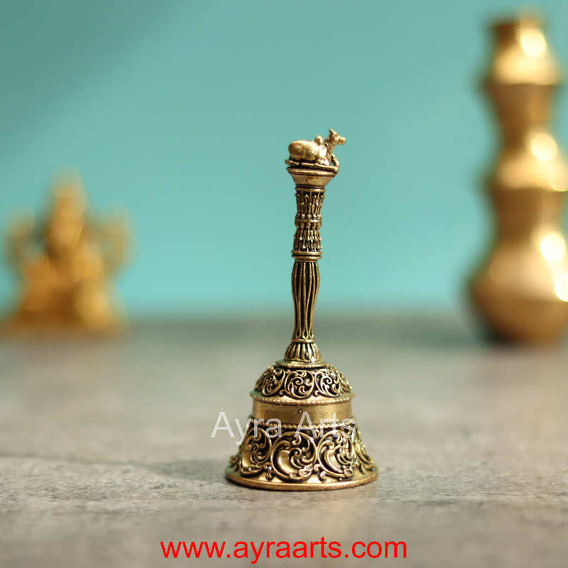 Premium Nandi Bell In Brass - 4 Inch Height