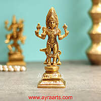 Brass Kala Bhairava - 6.5 Inch Height