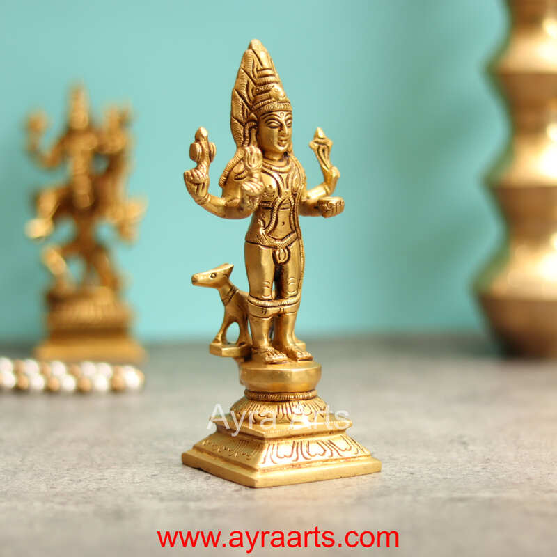 Brass Kala Bhairava - 6.5 Inch Height