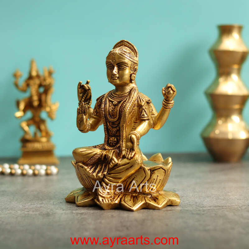 Brass Balambigai Balambika Bala Tripura Sundari Idol - 6.5 inch Height