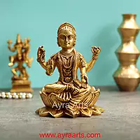Brass Balambigai Balambika Bala Tripura Sundari Idol - 6.5 inch Height