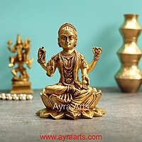 Brass Balambigai Balambika Bala Tripura Sundari Idol - 6.5 inch Height
