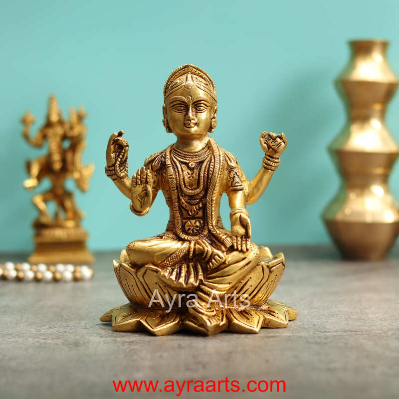 Brass Balambigai Balambika Bala Tripura Sundari Idol - 6.5 inch Height