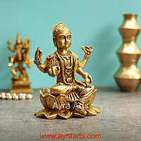 Brass Balambigai Balambika Bala Tripura Sundari Idol - 6.5 inch Height