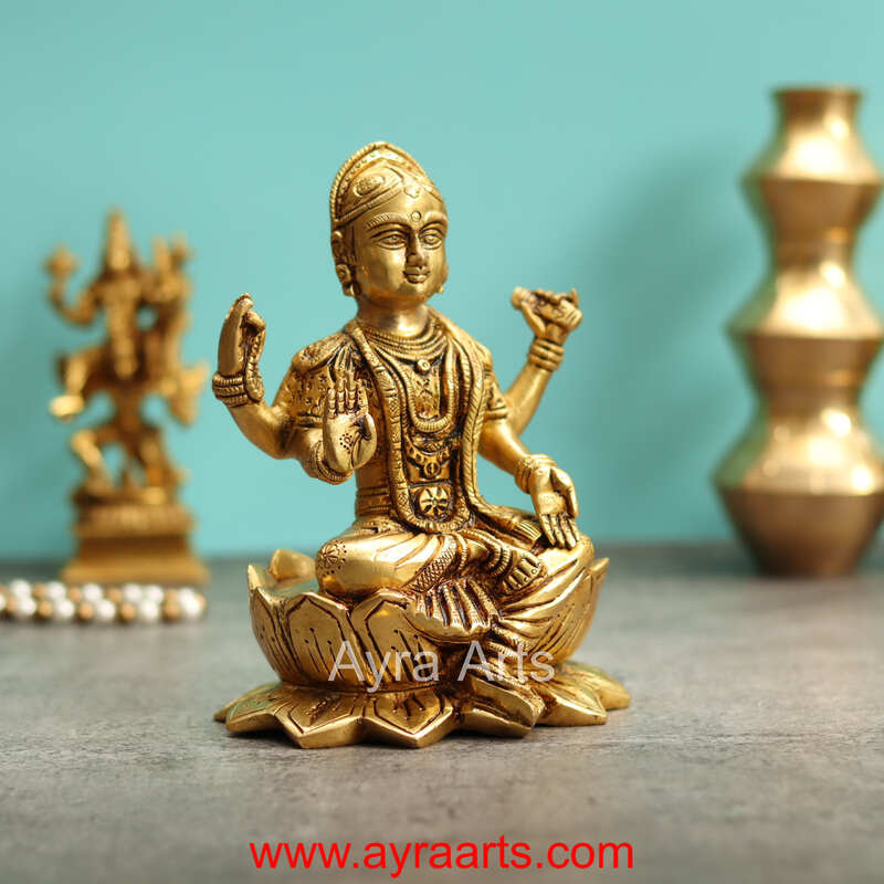 Brass Balambigai Balambika Bala Tripura Sundari Idol - 6.5 inch Height