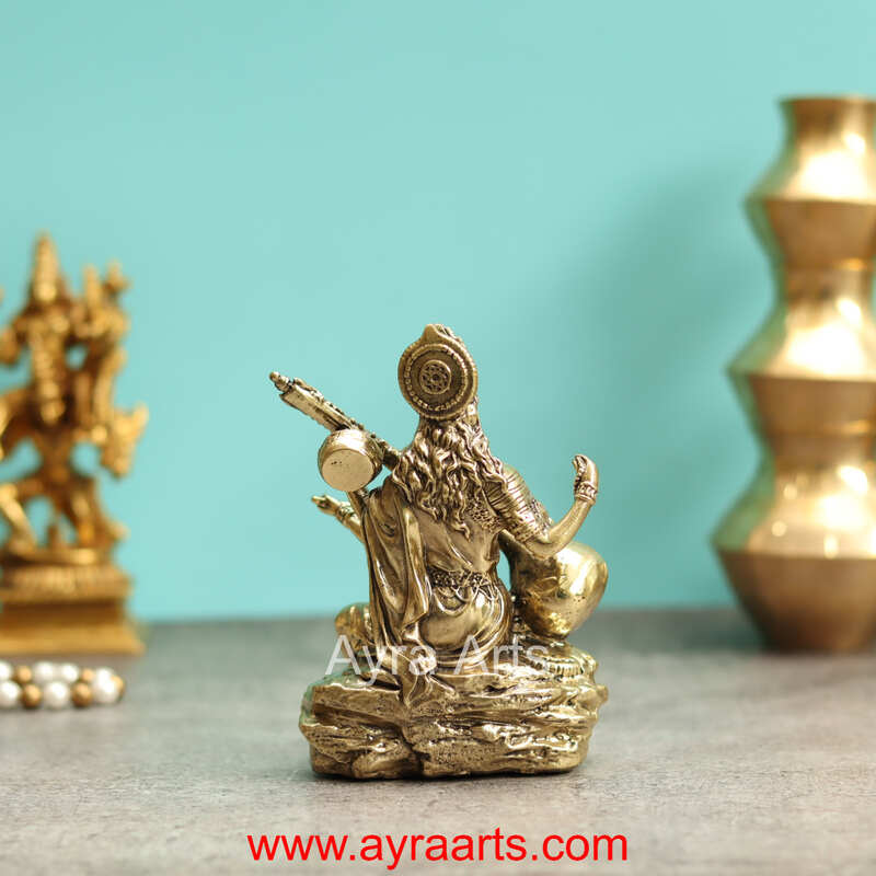 Premium Brass Shree Maa Saraswati Idol - 5 Inch Height