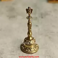 Premium Brass Garuda Bell Ghanti for Pooja - 6 Inch Height