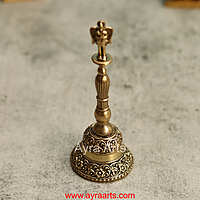 Premium Brass Garuda Bell Ghanti for Pooja - 6 Inch Height