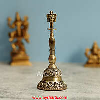 Premium Brass Garuda Bell Ghanti for Pooja - 6 Inch Height
