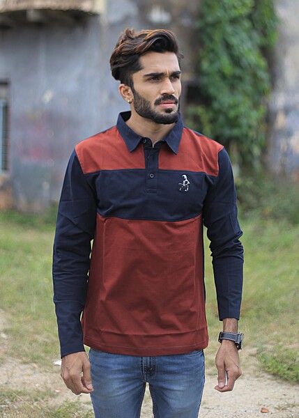 Being Winged - Color Blocked Polo shirt