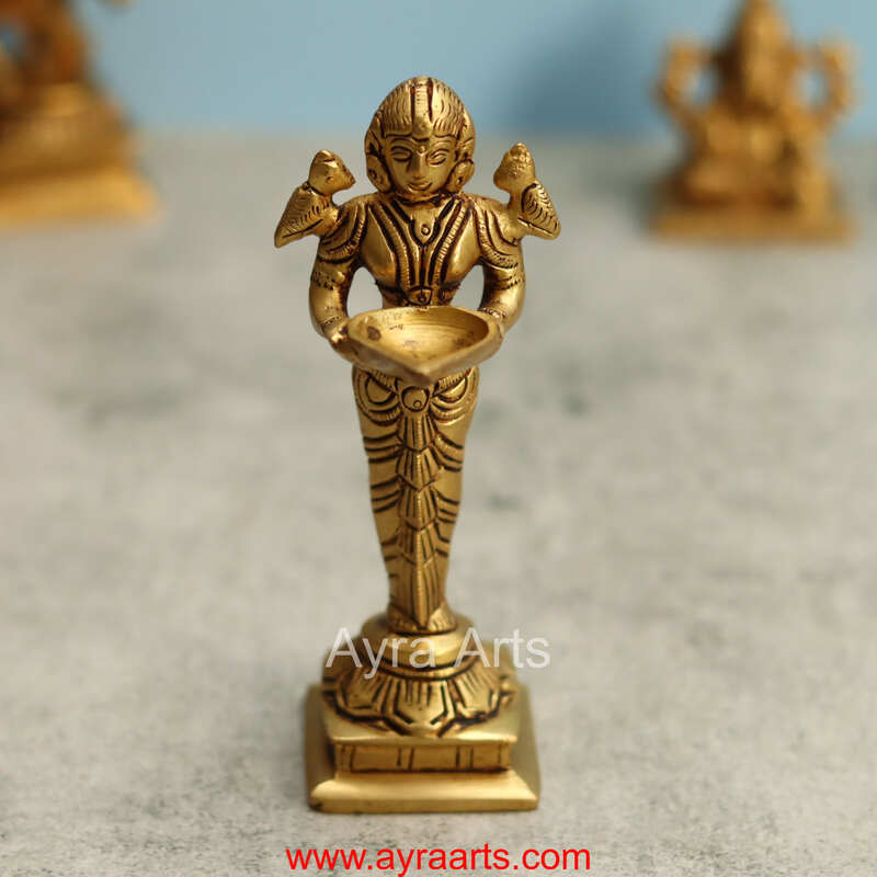 Brass Deep Lakshmi - 5.5 Inch Height