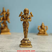 Brass Deep Lakshmi - 5.5 Inch Height