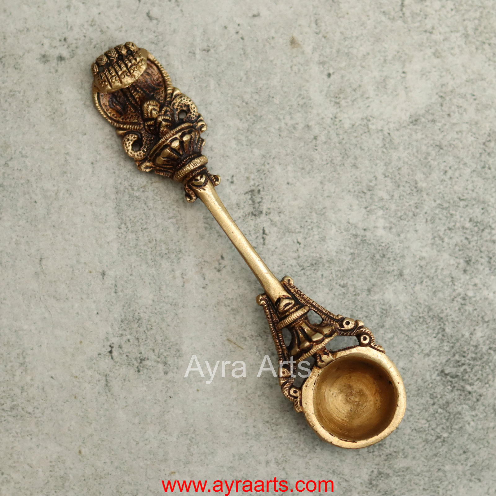 Brass Havan Spoon - 6.5 Inch Length