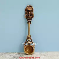 Brass Havan Spoon - 6.5 Inch Length
